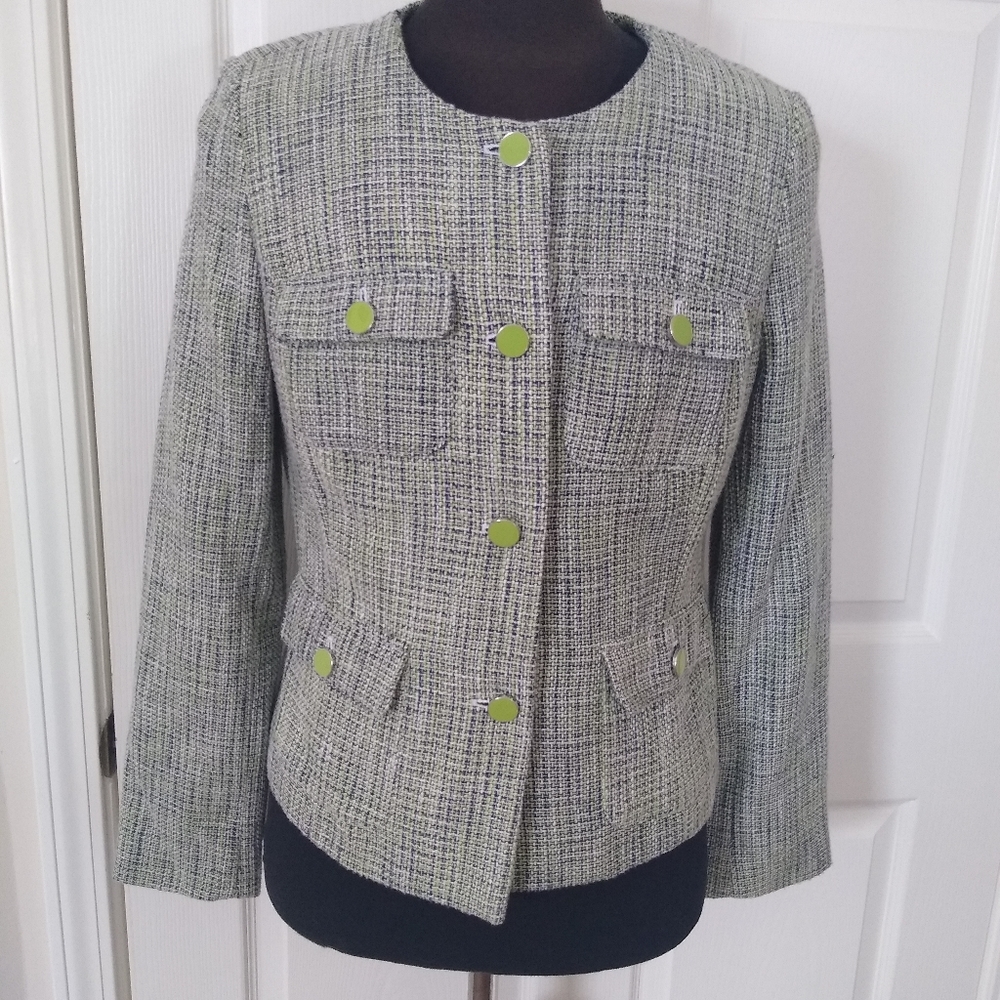 Premise Women's Tweed Blazer Jacket with Pockets